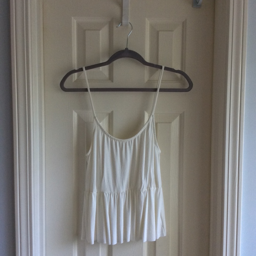 La Hearts White Spaghetti Strap Tank